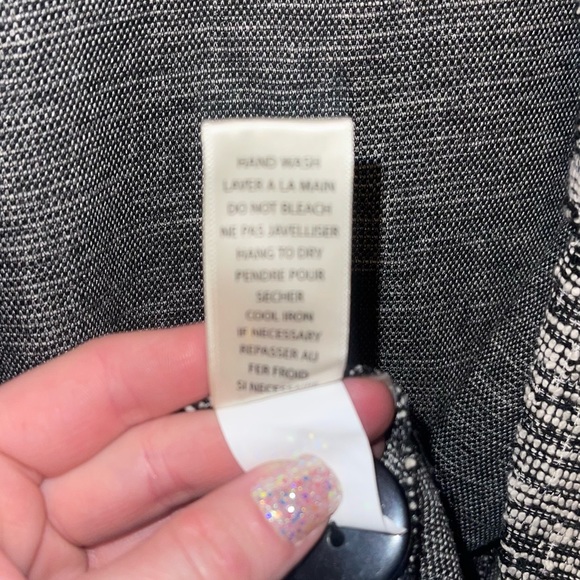 MAX STUDIO Black and White Knit Tweed Double Breasted Jacket M NWT - Picture 15 of 16